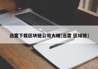 迅雷下载区块链公司大赚[迅雷 区域链]