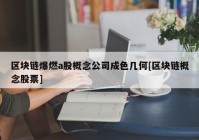 区块链爆燃a股概念公司成色几何[区块链概念股票]